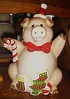 Mervyns Christmas Pig cookie jar