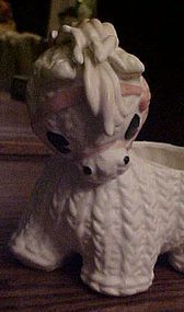 Rare Lefton donkey nursery planter dated 1965 knit look