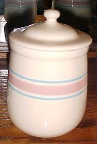 USA Early Farm McCoy small canister pink n blue stripe