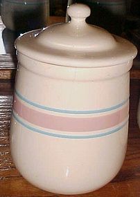 USA  Early Farm McCoy small canister pink n blue stripe