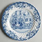 Johnson Brothers Blue Coaching Scenes salad plate 7"