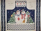 Crafters Preprinted Snowmen Christmas Apron panel