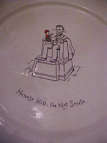 Merry masterpieces dinner plate Honest kid Im not Santa