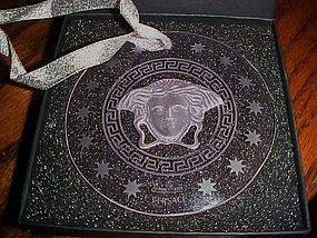 Rosenthal Versace Medusa cut crystal ornament  boxed