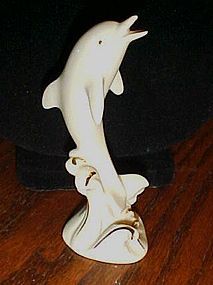 Lenox  china dolphin on waves figurine