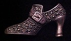 Vintage Sterling silver  marcasite shoe pin