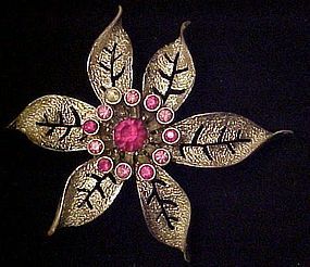 Sarah Coventry Fashion Flower pin brooch 1960's