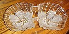 Mikasa frosted Hibiscus crystal divided dish