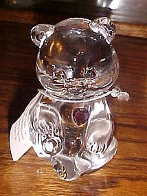 Fenton crystal birthstone bear February Amethyst heart