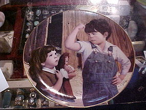 Her Hero Jim Daly collector plate Danbury Mint