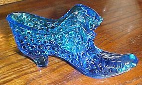 Fenton blue Puss and boots hobnail slipper shoe