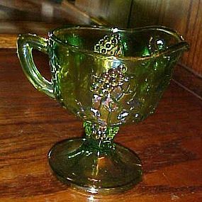 Indiana Harvest creamer lime green carnival glass