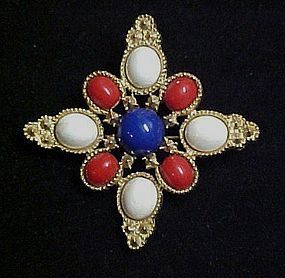 Classic Americana Sarah Coventry red white and blue Pin
