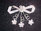 Vontage LeGro sterling bow and floral pin Gorgeous!!