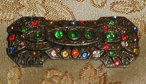 Antique multi color art deco pin by Little Nemo