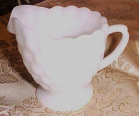 Anchor Hocking Fire King bubble milk glass creamer