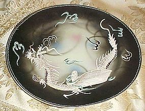 Vintage TMK  grey and black Dragonware plate 7.5 in