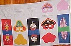 Uncut fabric sewing panel 3 Halloween masks with bags