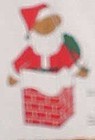 Uncut fabric sewing craft panel Santa bear jack in box