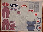 Uncut preprinted sewing  panel Billy Bob Rooster doll