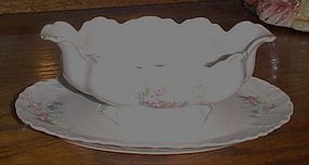 Antique Facon  Bavaria Germany gravy boat  floral spray