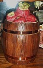 Metlox barrel of apples cookie jar
