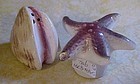 Vintage starfish and clamshell salt and pepper shakers
