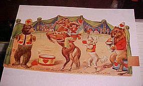 Vintage Germany 1920's circus valentine  moveable
