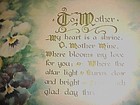 Vintage 1930's framed To Mother poem with pansies