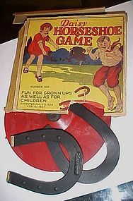 Vintage 1927 Daisy Horseshoe game Schacht Rubber Co