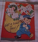 Vintage unused Postman  pop-up Christmas card