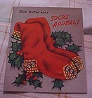 Vintage 1950's Christmas card  VERY SOXY!!!!