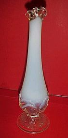 Fenton opalescent water lily bud vase