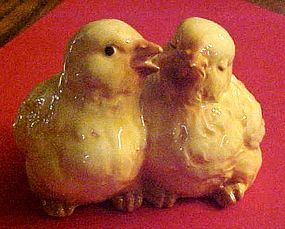 Cute ceramic life size double baby chicks figurines