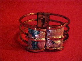 Matisse Renoir copper & Enamel Polaris hinged bracelet