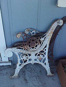 Antique Victorian iron bench ends