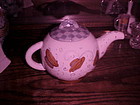 Red Hats hand painted teapot Hausenware Sally Noll