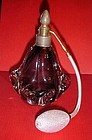Lovely lg vintage clear cased amethyst perfume atomizer