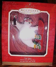 Hallmark ornament Cool Sport coca Cola Polar Bear MIP