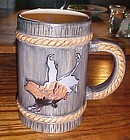 Russ Ceramic Rodeo Bull Rider Western beer mug