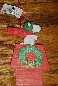 Snoopy  Flying Ace Christmas dog house ornament