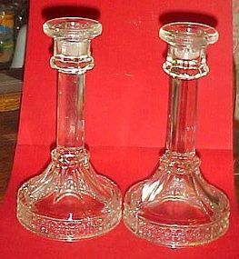 Old Imperial 671 Flute and cane "Amelia" candleholders