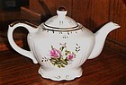 Vintage porcelain Moss Rose musical teapot