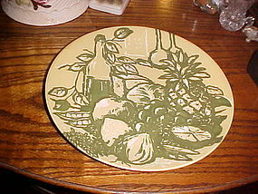 Royal Ironstone Honey Dew Dinner plate green and gold
