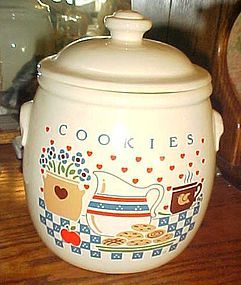 Treasure Craft milk and cookies home kitchen cookie jar