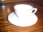 Indiana Glass Harvest milk glass cup and saucer