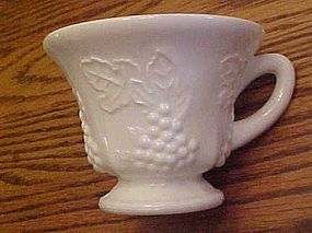 Indiana Harvest  grapes milk glass footed cup