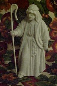 Avon white bisque nativity  shepherd with hook figurine