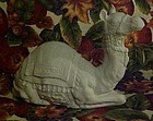 Vintage white bisque porcelain nativity camel figurine