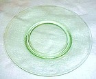LE Smith green depression glass By Cracky 6" sherbert plate 1920's